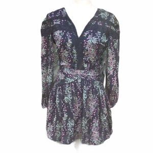 NWT CROSBY & Spring  floral long sleeve mini dress